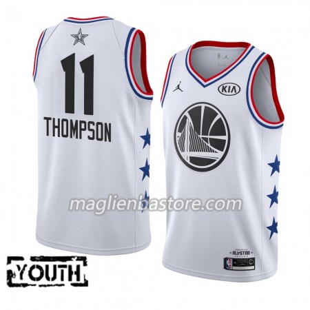 Maglia Golden State Warriors Klay Thompson 11 2019 All-Star Jordan Brand Bianco Swingman - Bambino